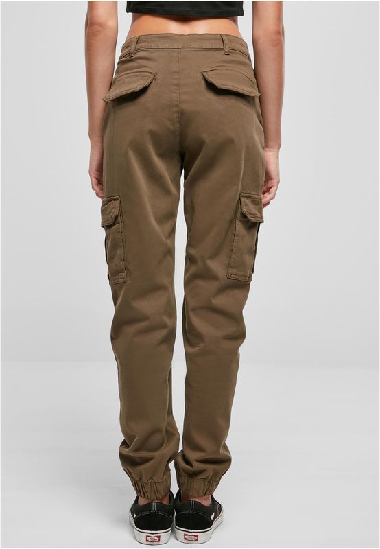 Urban Classics Ladies Cotton Twill Utility Pants olive