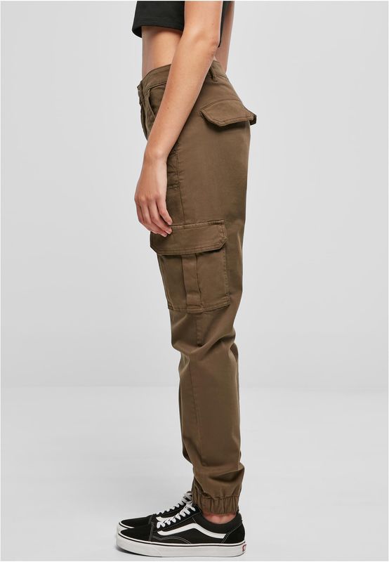 Urban Classics Ladies Cotton Twill Utility Pants olive