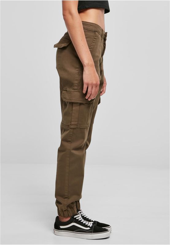 Urban Classics Ladies Cotton Twill Utility Pants olive