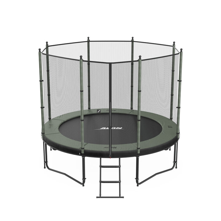 ACON Air 3,0m Trampolin mit Standard-Überdachung und Leiter.
