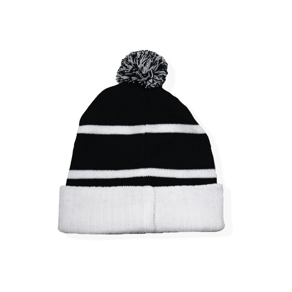 Ein Foto der Acon Blk/Whi Beanie von hinten.
