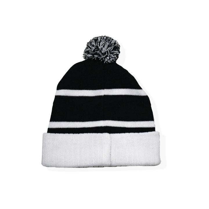 Ein Foto der Acon Blk/Whi Beanie von hinten.