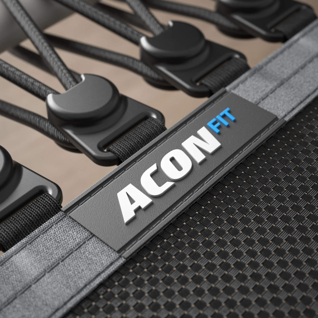 Detail der Befestigung der Bungee-Seile am Acon FIT-Rebounder.