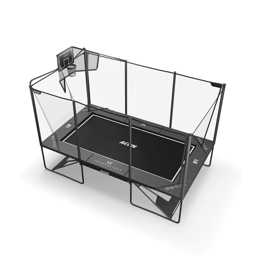 Acon X Basketballkorb mit Korbnetz für 17 Trampoline rechteckig – Trampoline, Ansicht 4