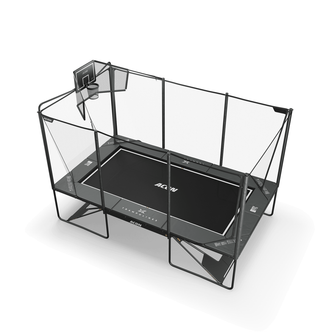 Acon X Basketballkorb mit Korbnetz für Trampoline rechteckig – Trampoline, Ansicht 4