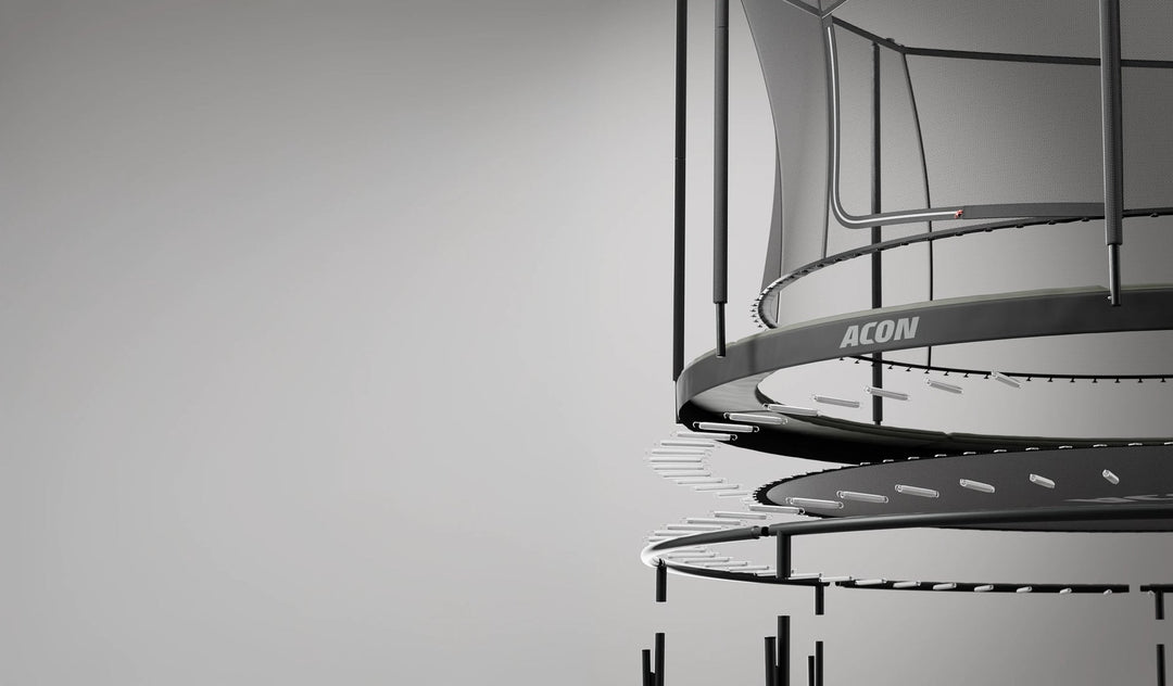 Acon Air 3,7 m Rundes Trampolin mit Sicherheitsnetz und Leiter, GEN 2.0