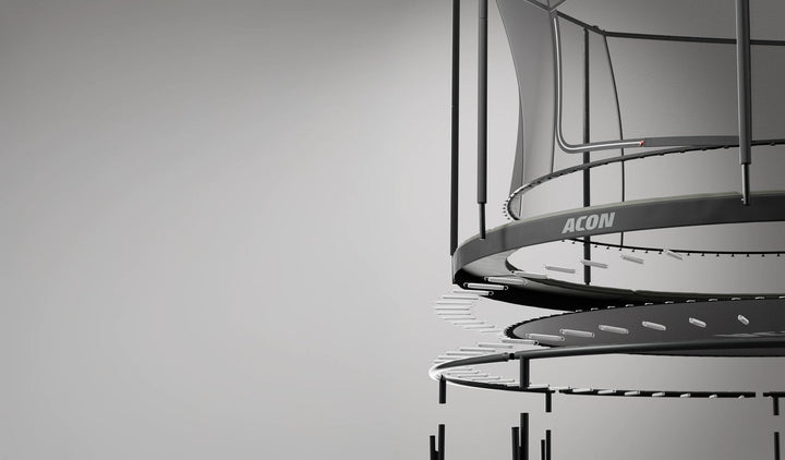 Acon Air 3,7 m Rundes Trampolin mit Sicherheitsnetz und Leiter, GEN 2.0