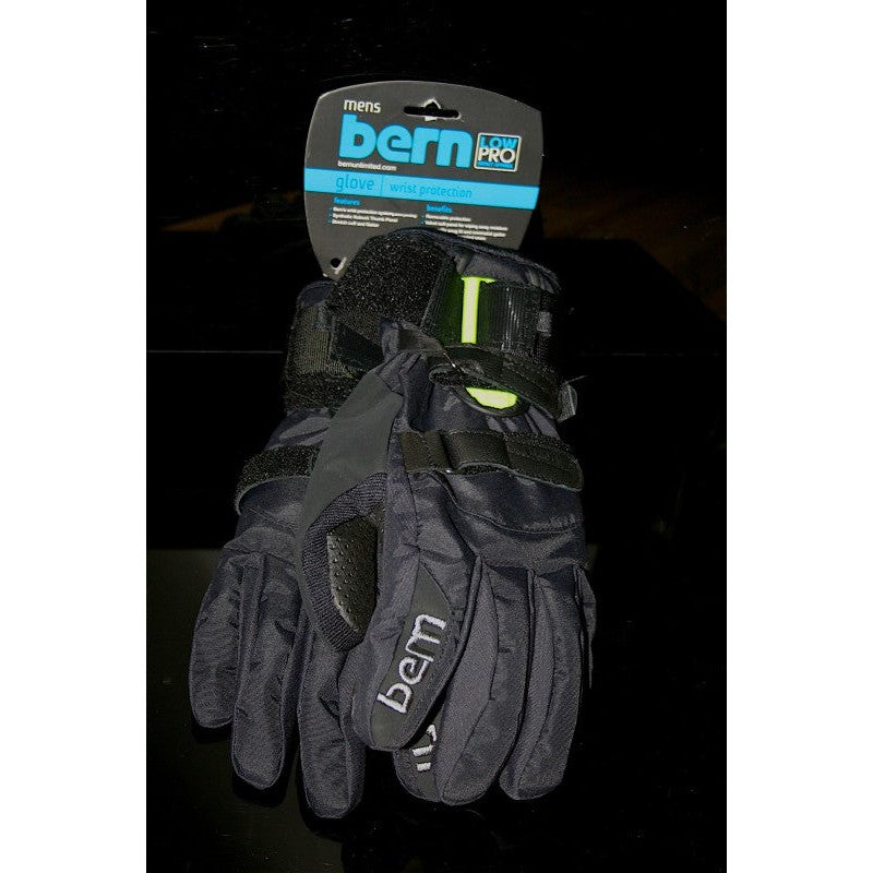 Bern Black Synthetic Gloves with removable Wrist Guard – Snowboard, Ansicht 1