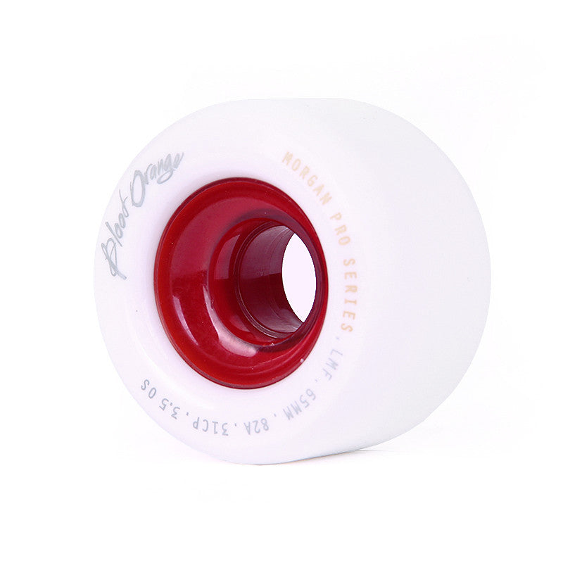 Blood Orange Morgan Pro Model White/Red 65mm – Longboard Rollen, Ansicht 1