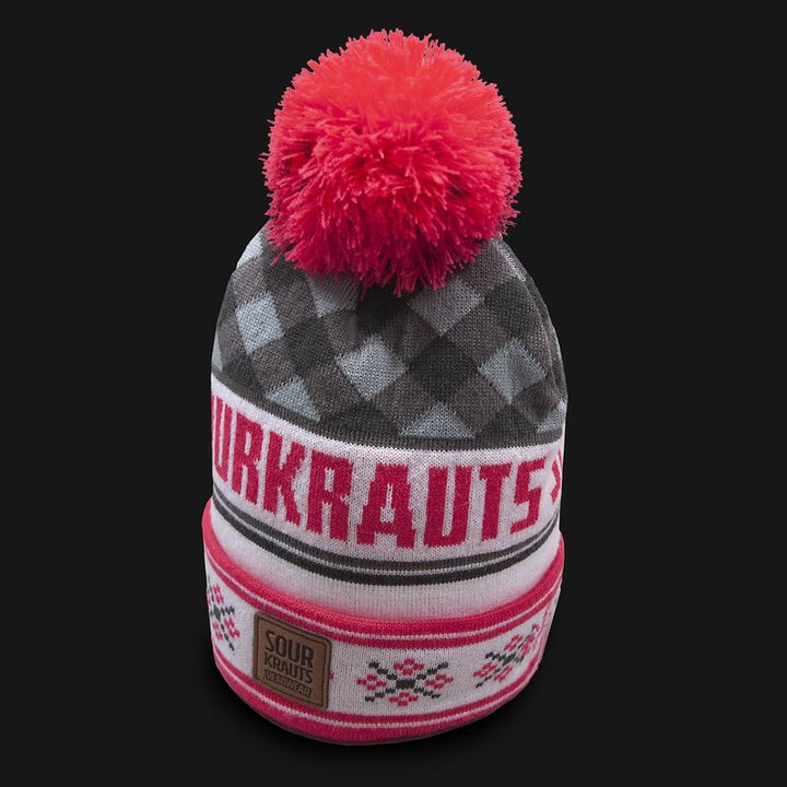 Sourkrauts Bobblehat grey pink