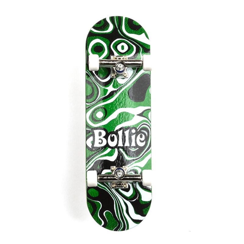 Bollie Fingerboard Complete Psychedelic green – Fingerboards & Ramps, Ansicht 1