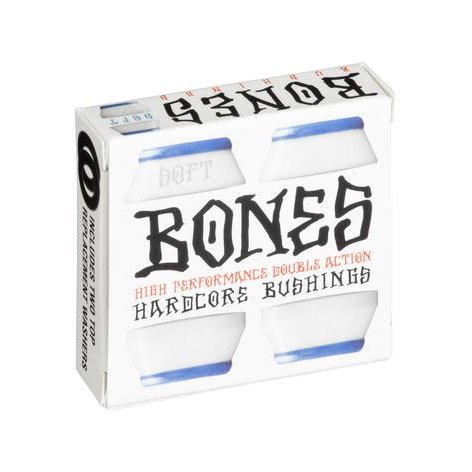 Bones Bushings 81A Hardcore Soft Set Pack inkl. Washer white – Skateboard Teile, Ansicht 1