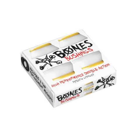 Bones Bushings 91A Hardcore Medium Set Pack inkl. Washer white – Skateboard Teile, Ansicht 1