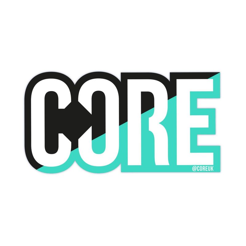 Core Classic Scooter Sticker Split black/teal – Diverses für Scooter, Ansicht 1