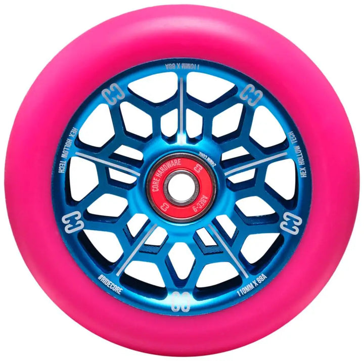 Core Wheel Hex Hollow 110mm pink/blau