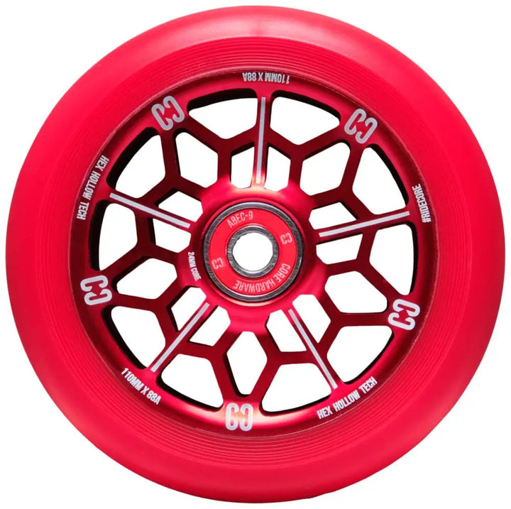 Core Wheel Hex Hollow 110mm red