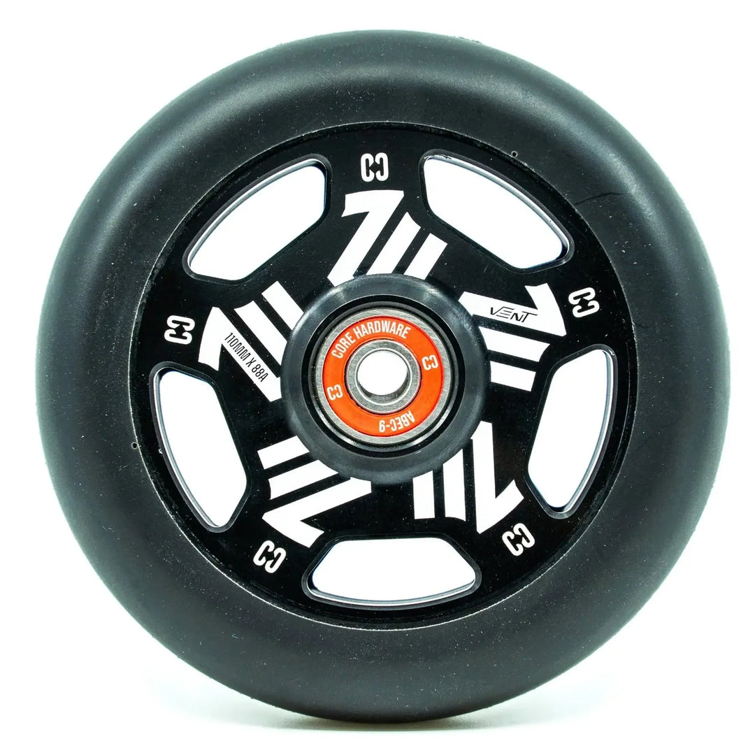Core Scooter Wheel Vent Hollow 110mm Black – Scooter Wheels, Ansicht 1