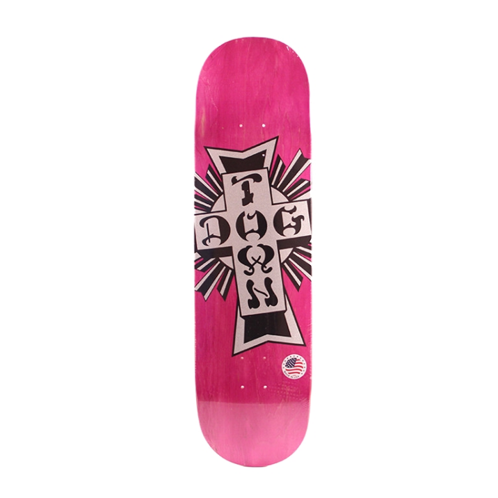 Dogtown Deck Street Silver Croos Logo Pink 8.5'' – Skateboard Decks, Ansicht 1