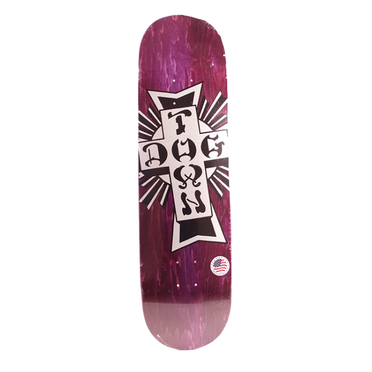 Dogtown Deck Street Silver Croos Logo Purple 8.5'' – Skateboard Decks, Ansicht 1