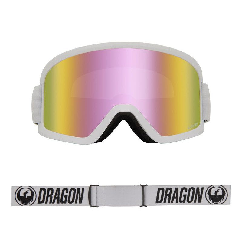 Dragon Goggle DX3 OTG White with Lumalens Pink Ionized Lens – Snowboard Goggles, Ansicht 2