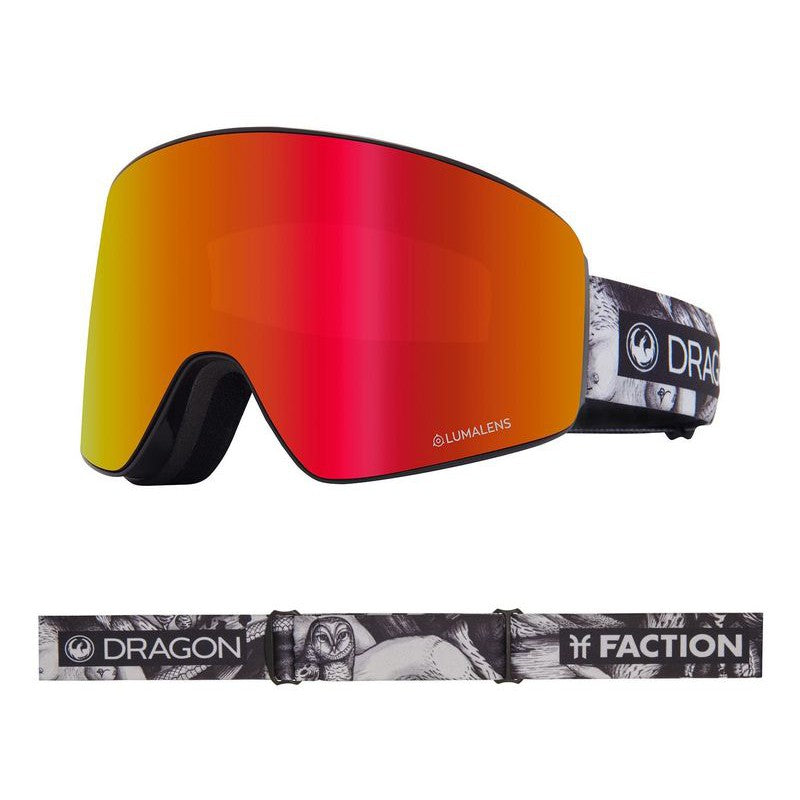 Dragon Goggle PXV - Faction with Lumalens Red Ionized + Lumalens Rose Lens – Snowboard Goggles, Ansicht 1