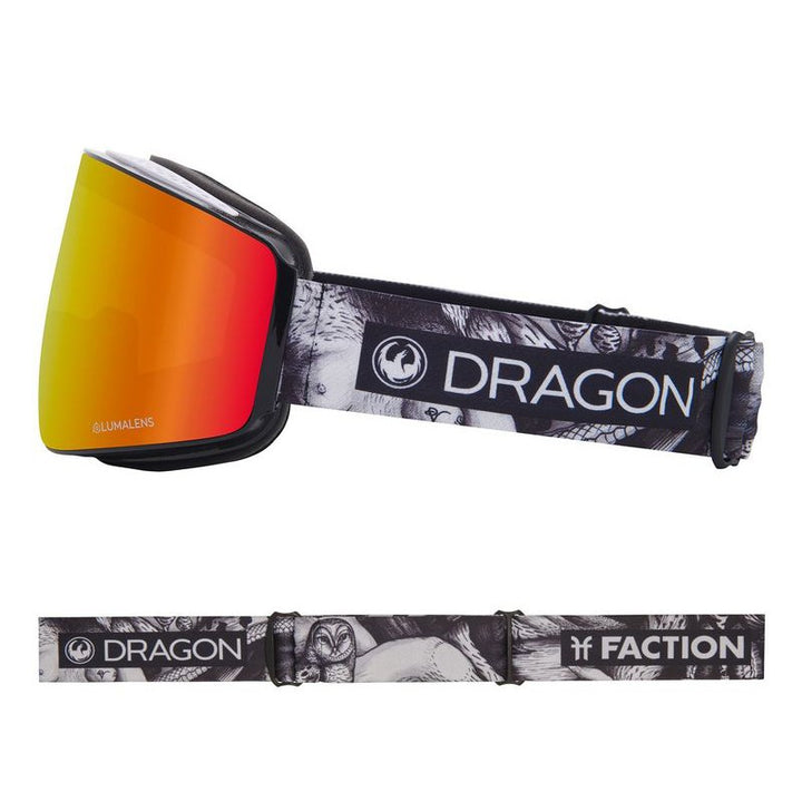 Dragon Goggle PXV - Faction with Lumalens Red Ionized + Lumalens Rose Lens – Snowboard Goggles, Ansicht 3
