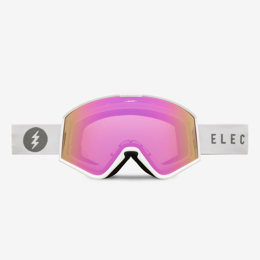 Electric Goggle EK1 Matte White / Pink Chrome + Bonus Lens Dark Grey – Snowboard Goggles, Ansicht 2