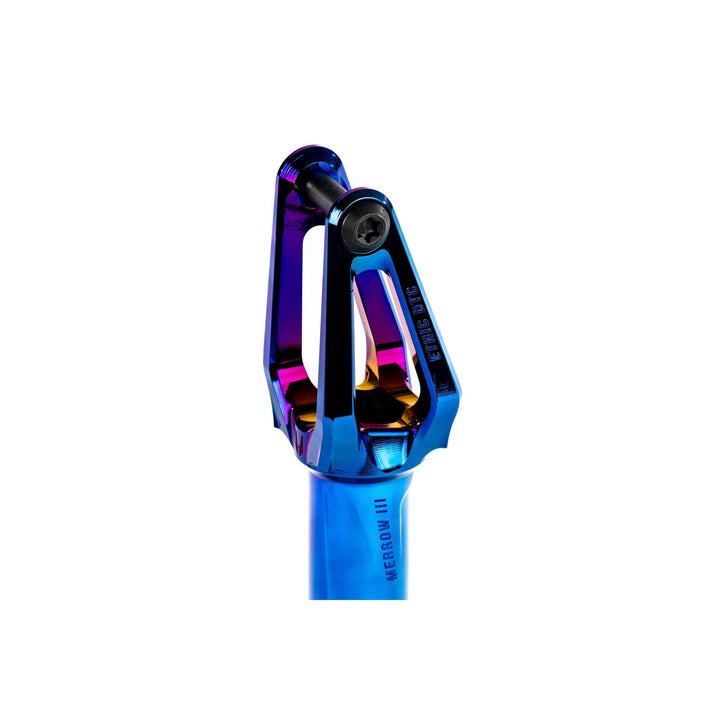 Ethic DTC Fork Merrow V3 HIC chrome blue – Scooter Gabeln, Ansicht 3