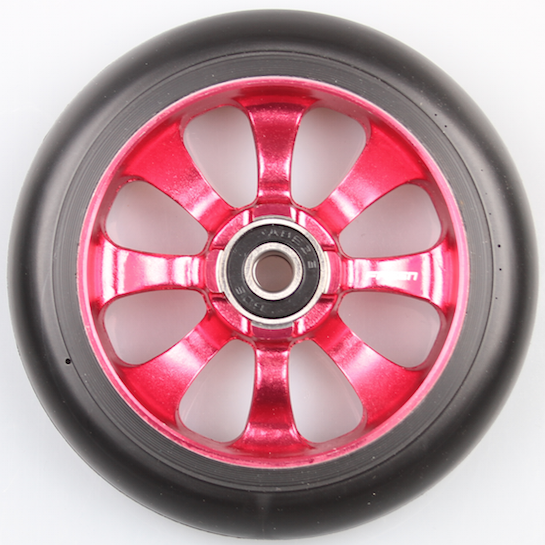 Fasen Wheels 8 Spokes Black/Red – Scooter Wheels, Ansicht 1