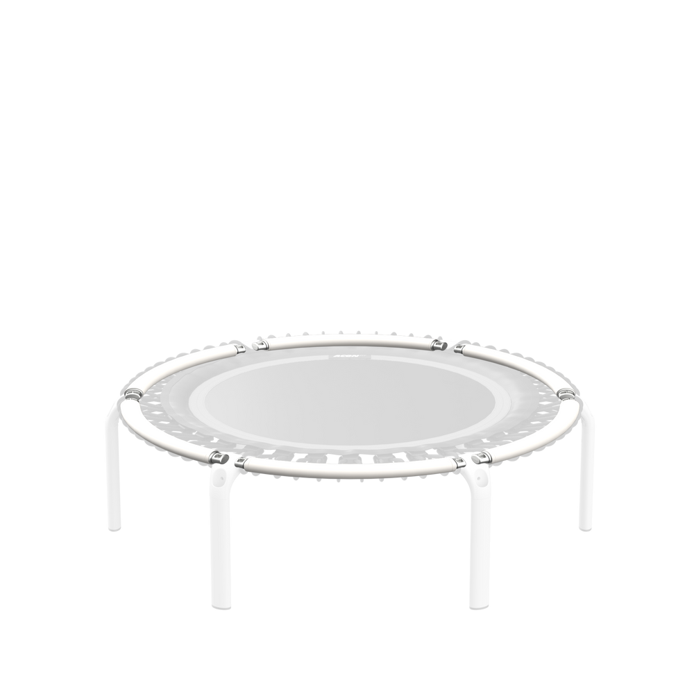 ACON FIT Round Trampolin mit weißen Rahmenrohren