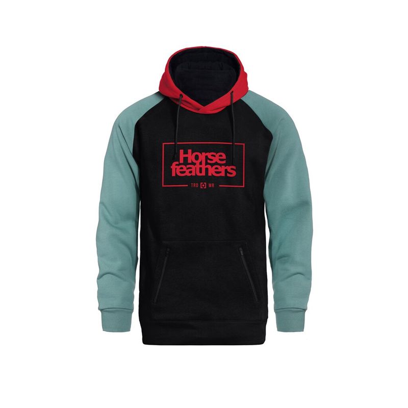 Horsefeathers Hoodie Sherman II true red/oil blue – Snowboard Funktionskleidung, Ansicht 1