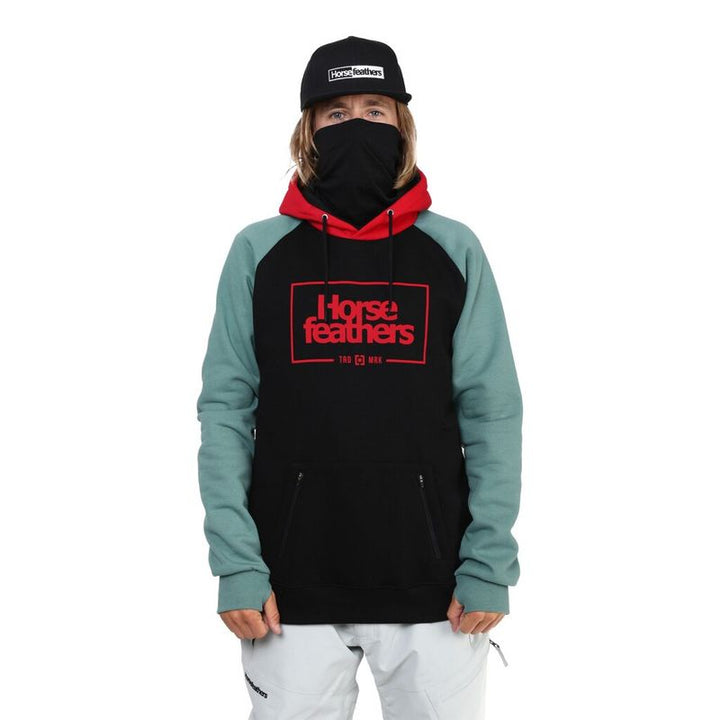 Horsefeathers Hoodie Sherman II true red/oil blue – Snowboard Funktionskleidung, Ansicht 3
