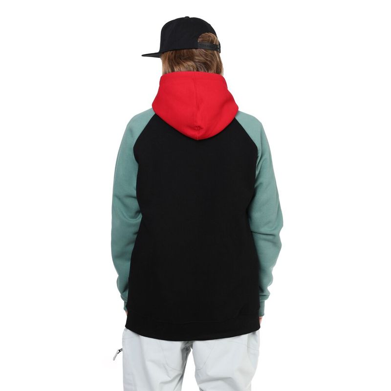 Horsefeathers Hoodie Sherman II true red/oil blue – Snowboard Funktionskleidung, Ansicht 4
