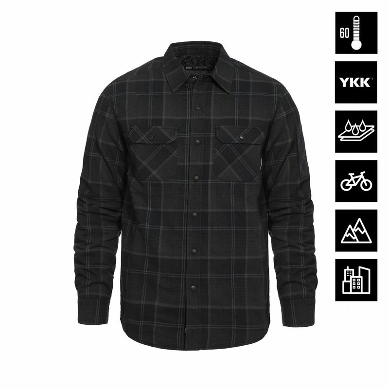 Horsefeathers Insulated Shirt Dough anthracite – Snowboard Funktionskleidung, Ansicht 1