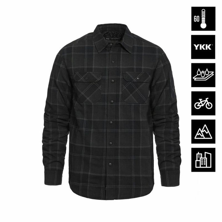 Horsefeathers Insulated Shirt Dough anthracite – Snowboard Funktionskleidung, Ansicht 1