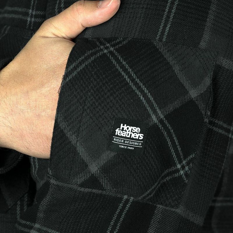 Horsefeathers Insulated Shirt Dough anthracite – Snowboard Funktionskleidung, Ansicht 7