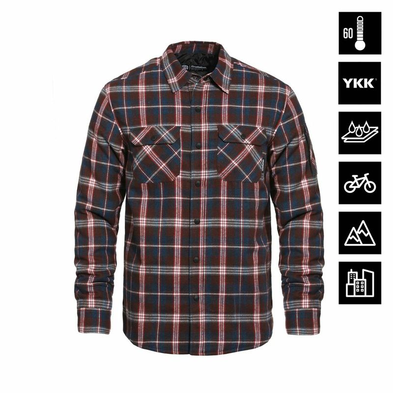 Horsefeathers Insulated Shirt Dough petrol blue – Snowboard Funktionskleidung, Ansicht 1