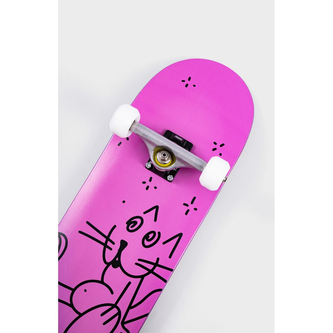 Inpeddo Skateboard Mid-sizes Complete Booze Cat pink – Komplett Skateboards, Ansicht 3