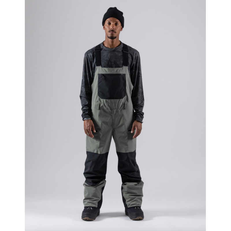 Jones Pant Mountain Surf Bib Herb Green – Snowboard Hosen, Ansicht 2