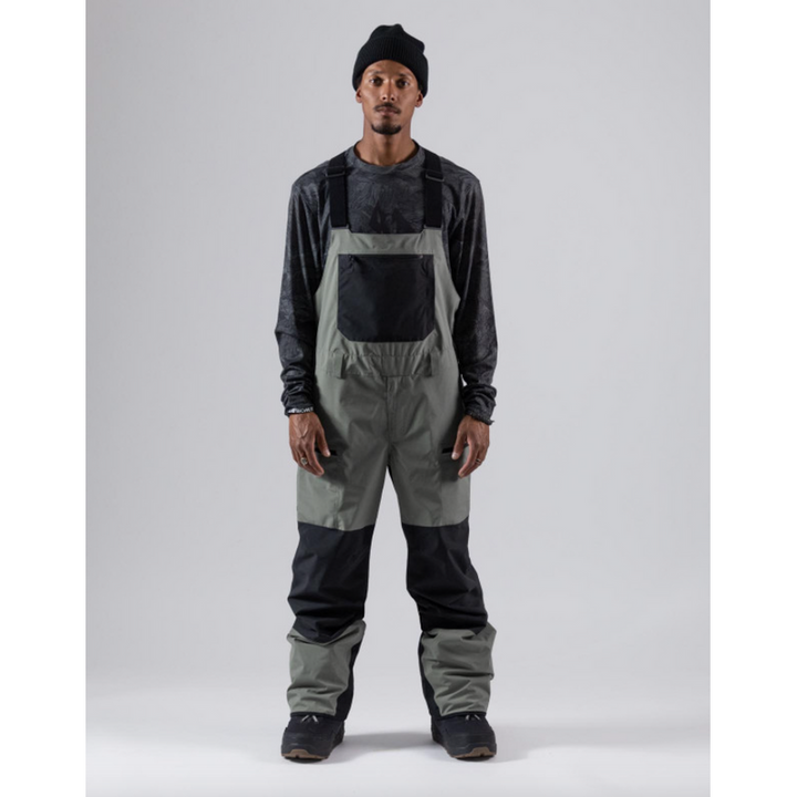 Jones Pant Mountain Surf Bib Herb Green – Snowboard Hosen, Ansicht 2