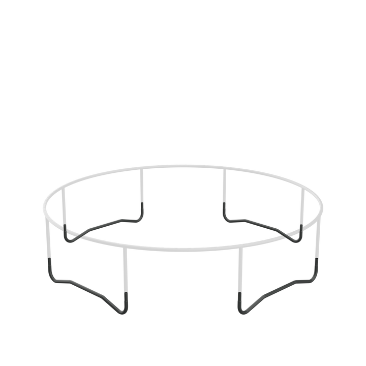 Ein Bild, das die Fußteile des ACON Air Trampolins hervorhebt