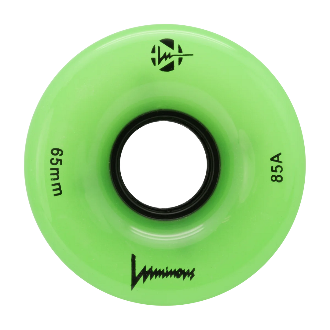 Luminous LED Longboard Wheel 65mm green glow – Longboard Rollen, Ansicht 1
