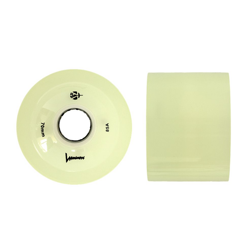 Luminous LED Longboard Wheel 70mm white glow – Longboard Rollen, Ansicht 1