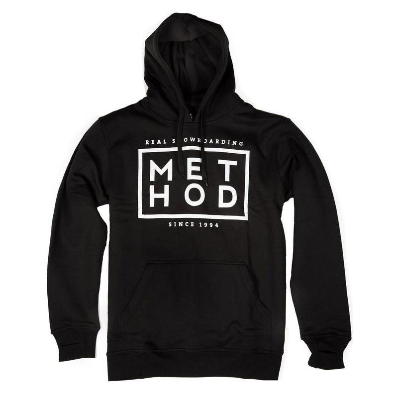 Method Hoodie Box Square Logo black – Snowboard Funktionskleidung, Ansicht 1