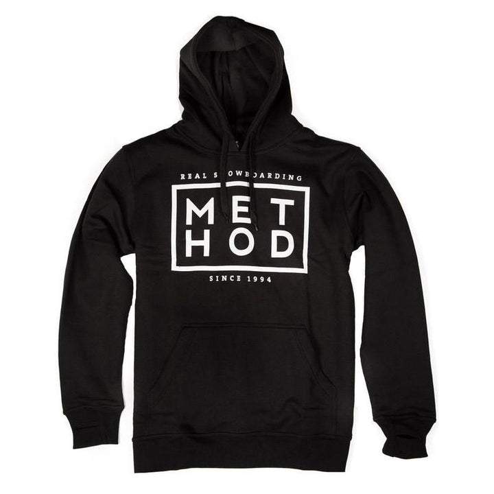 Method Hoodie Box Square Logo black – Snowboard Funktionskleidung, Ansicht 1