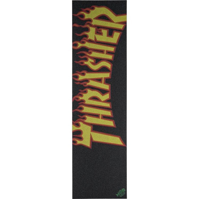 MOB Griptape Thrasher Yellow and Orange Flame 9" – Skateboard Griptape, Ansicht 1