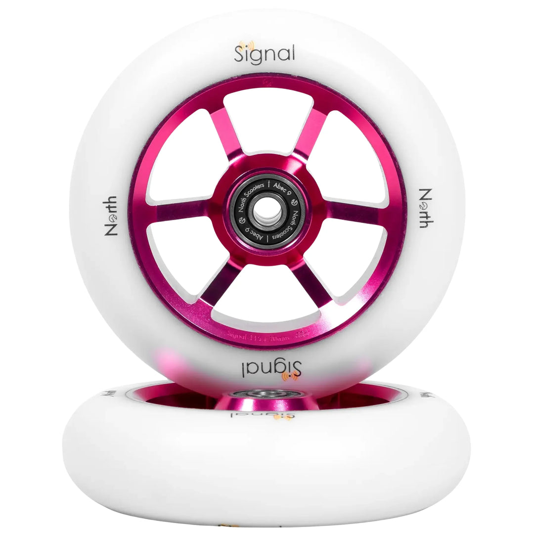 North Stunt Scooter Wheels Signal (2 Stk.) Magenta/White – Scooter Wheels, Ansicht 1