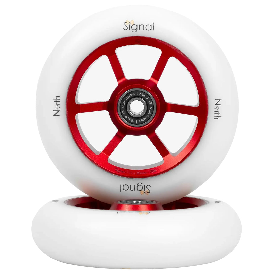 North Stunt Scooter Wheels Signal (2 Stk.) Red/White – Scooter Wheels, Ansicht 1
