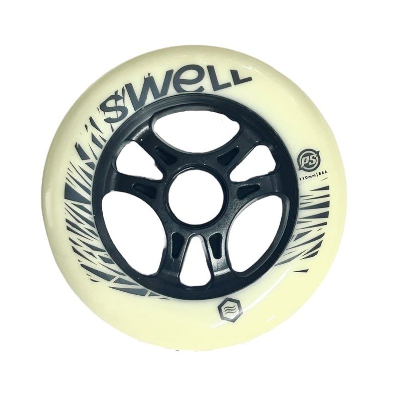 Powerslide Wheel Swell 110mm white – Skate Rollen, Ansicht 1