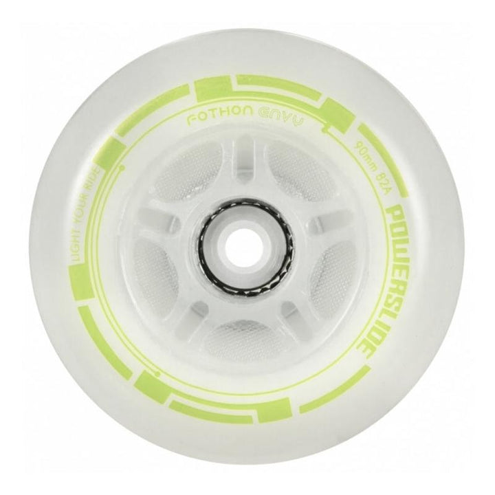 Powerslide Wheels Fothon Envy 72mm 82a green LED – Skate Rollen, Ansicht 1
